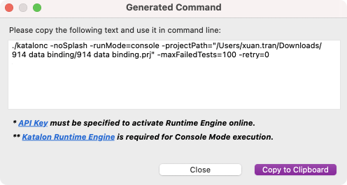 Generate Command Terminate Execution Conditionally