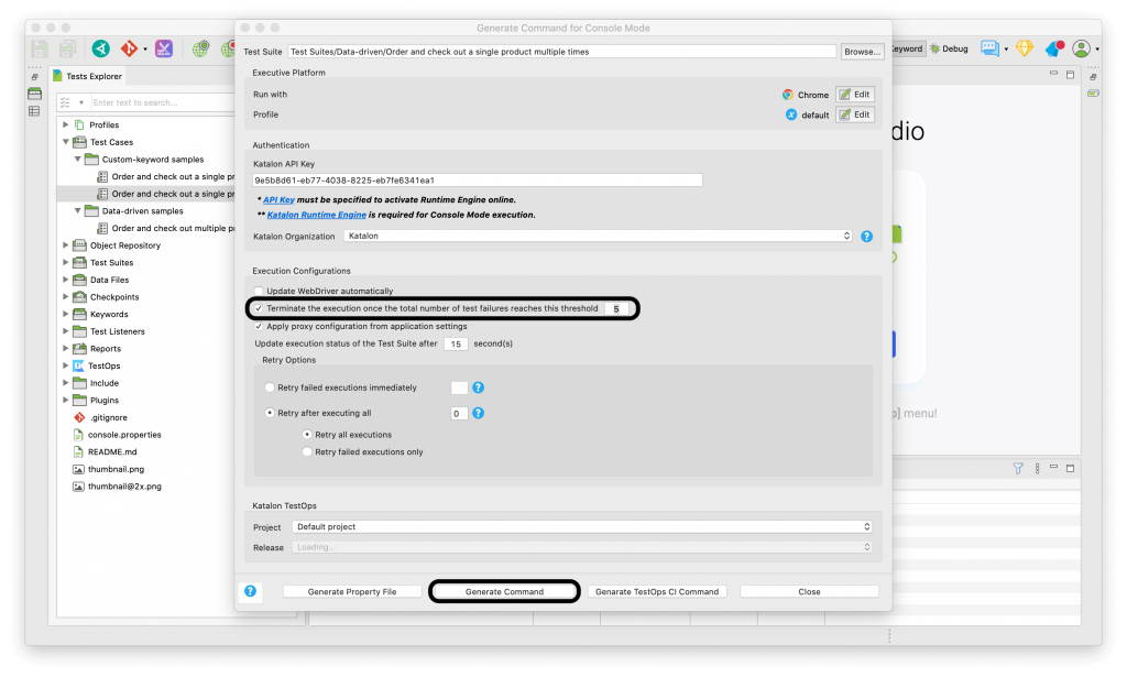 Stop Test Suite Execution After X failed Test